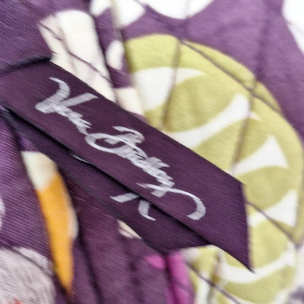 Vera Bradley Vera Tote Shoulder Bag in Plum Crazy Plum Toggle Close Large Zipper